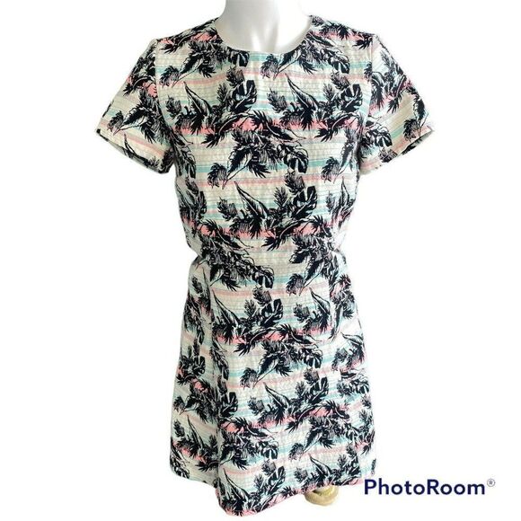 TopShop Palm Tree Cut Out Mini Dress Size 4‎ - Picture 1 of 7